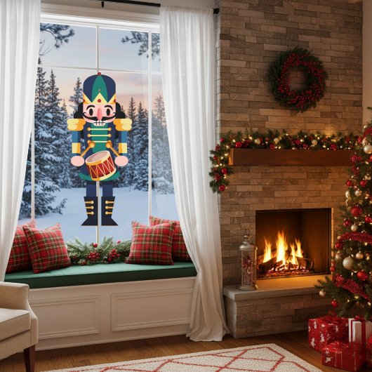 ドラマーくるみ割り窓にしがみつく ウィンドウサイン