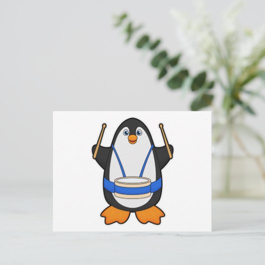 ドラマーとしての一羽のペンギン ポストカード (スタンド正面)