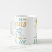 ドラマーとイエス キリスト教 コーヒーマグカップ (正面左)