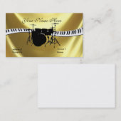 ドラマーとキーボード金ゴールド 名刺 (正面/裏面)