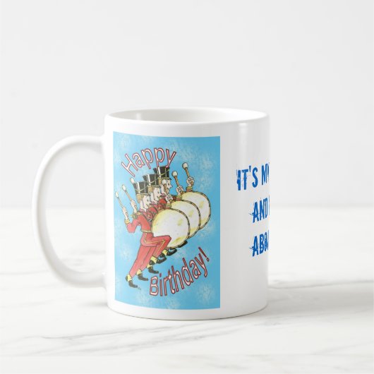 ドラマーのお誕生日おめでとう コーヒーマグカップ (左)