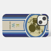 ドラマーのイニシャル iPhoneケース (裏面横)
