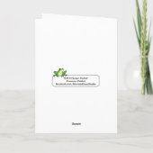 ドラマーのウサギ、クリスマスカード シーズンカード (裏面)