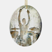 ドラマーのオーナメント4の版権カレンJウィリアムス セラミックオーナメント (右)