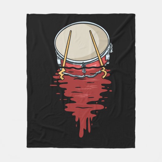 ドラマーのギフト男性ドラミングのギフト打楽器ドラム フリースブランケット (正面)
