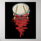 ドラマーのギフト男性ドラミングのギフト打楽器ドラム ポスター (正面)