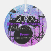 ドラマーのクリスマスオーナメントHAMbWG ガラスオーナメント (正面)