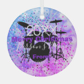 ドラマーのクリスマスオーナメントHAMbWG ガラスオーナメント (正面)