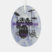ドラマーのクリスマスオーナメントHAMbWG ガラスオーナメント (正面左)