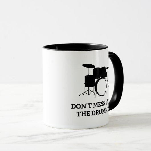 ドラマーのコーヒーマグを台無しにするな マグカップ (正面右)