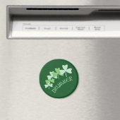 ドラマーのシャムロックが緑に縁取り マグネット (インサイチュ (食洗機))