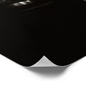 ドラマーのシルエット、暗いステージ設定 ポスター (角)