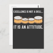 ドラマーのスキルアテントドラミング楽器ラブ ポストカード (正面/裏面)