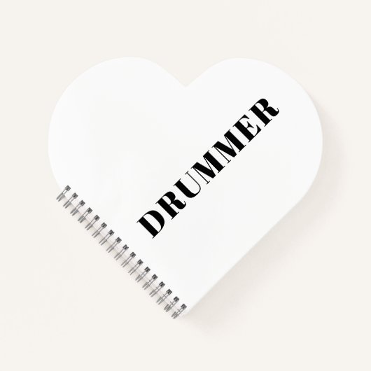 ドラマーのスパイラルノート ノートブック (正面)