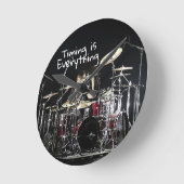 ドラマーのタイミングは全てミュージシャンリズム ラウンド壁時計 (傾斜)