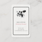 ドラマーのドラムキットバンエレガントド 名刺 (正面)