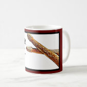 ドラマーのドラムスティックパラディドルRLRRスネアドラミング コーヒーマグカップ (正面右)