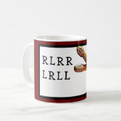 ドラマーのドラムスティックパラディドルRLRRスネアドラミング コーヒーマグカップ (正面左)