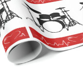 ドラマーのハートのビート ラッピングペーパー (ロールコーナー)