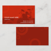 ドラマーのリングや輪 名刺 (正面/裏面)