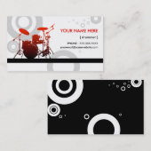 ドラマーのリングや輪 名刺 (正面/裏面)