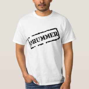 ドラマーの基本的な白いTシャツ Tシャツ