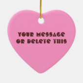 ドラマーの女の子のドラムスティックのカスタマイズ可能なピンクのオーナメント セラミックオーナメント (裏面)