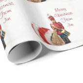 ドラマーの男の子およびクリスマスの球 ラッピングペーパー (ロールコーナー)