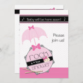 ドラマーのBabyShowerのカスタマイズ可能な招待 招待状 (正面/裏面)