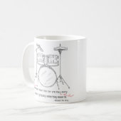 ドラマーは決して遅れない コーヒーマグカップ (正面左)