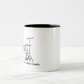 ドラマーは頭を使う ツートーンマグカップ (中央)