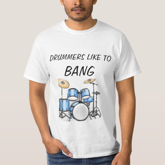 ドラマーはBangqのTシャツに好みます Tシャツ (正面)