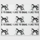 ドラマーはIドラムドラムおもしろいなクリスマスを強打するのを好みます ラッピングペーパー (フラット)