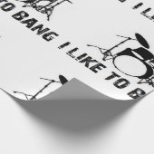 ドラマーはIドラムドラムおもしろいなクリスマスを強打するのを好みます ラッピングペーパー (角)