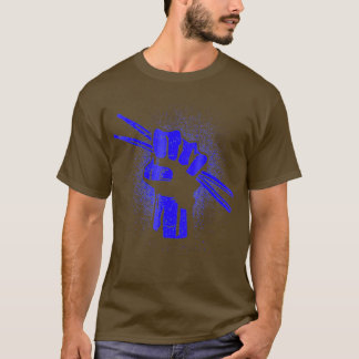 ドラマーばちミュージックドラミングミュージシャンティー Tシャツ