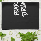 ドラマーを恐れて下さい キッチンタオル (折り畳み)