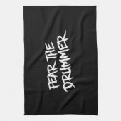 ドラマーを恐れて下さい キッチンタオル (縦)