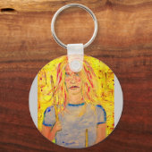 ドラマーカッコいいガール キーホルダー (正面)