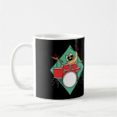 ドラマーキャットドラマーミュージシャンドラムスティック コーヒーマグカップ (左)