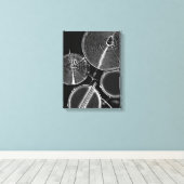 ドラマークールアートドラムキットキャンバススネアドラムスティック キャンバスプリント (インサイチュ (ウッドフロア))