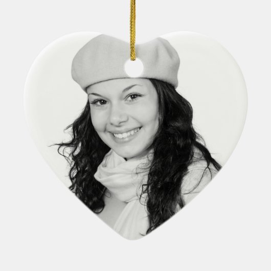 ドラマーズパーソナライズされたクリスマスフォトオーナメント セラミックオーナメント (裏面)