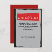 ドラマーバー(ユダヤ教の)バル・ミツバー招待状パーティーカード 招待状 (正面/裏面)