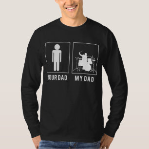 ドラマーパパ,あなたのパパ – ドラマー愛好家笑わされるT Tシャツ