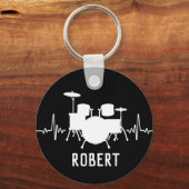 ドラマーパーソナライズされた キーホルダー (正面)
