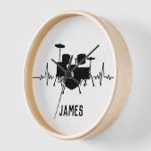 ドラマーパーソナライズされた 壁時計 (傾斜)