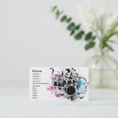 ドラマーファンキーベクトルデザイン 名刺 (スタンド正面)