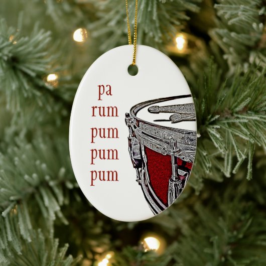 ドラマーボーイクリスマススナレドラムミュージシャンホリデー セラミックオーナメント (ツリー)