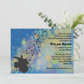 ドラマーボーイバー(ユダヤ教の)バル・ミツバー招待状 招待状 (スタンド正面)