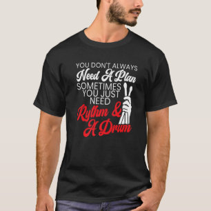 ドラマーミュージカル楽器ミュージシャンドラミングイン Tシャツ