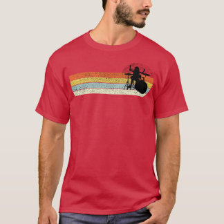 ドラマーレトロスタイルドラムプレーヤー1 Tシャツ